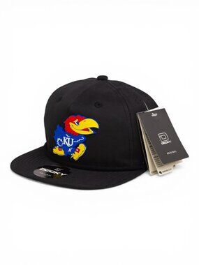 Kansas Jayhawks 3D Perforated Rope Hat- Black